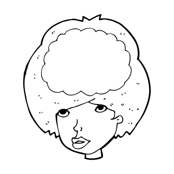 Cartoon mulher de cabeça vazia — Vetor de Stock