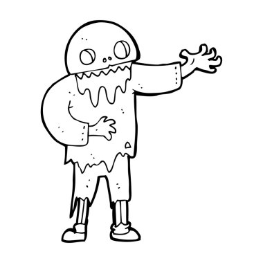 çizgi film korkunç zombi