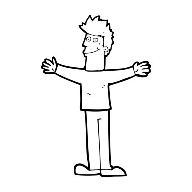 mutlu bir adam çizgi film