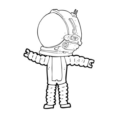 karikatür astronot