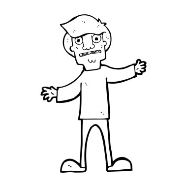 şaşırmış adam çizgi film