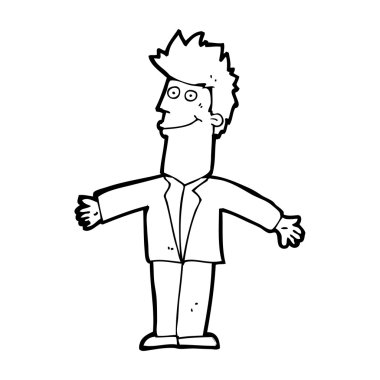 mutlu bir adam çizgi film