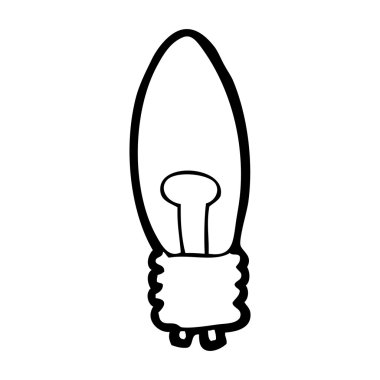 çizgi film elektrik ampulü