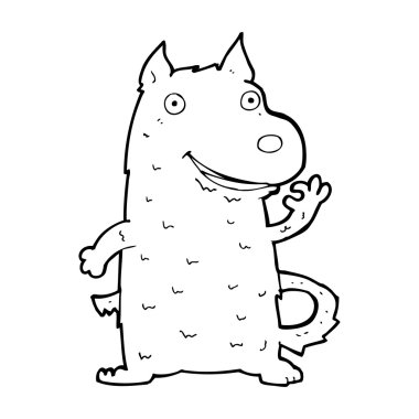 Çizgi film mutlu köpek.