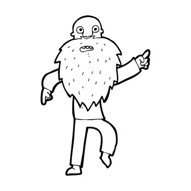 Çizgi film stresli ihtiyar.