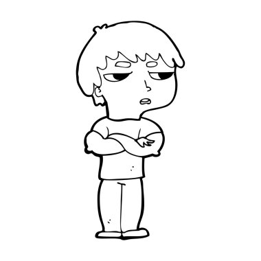 karikatür rahatsız çocuk