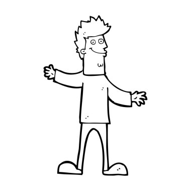 mutlu bir adam çizgi film