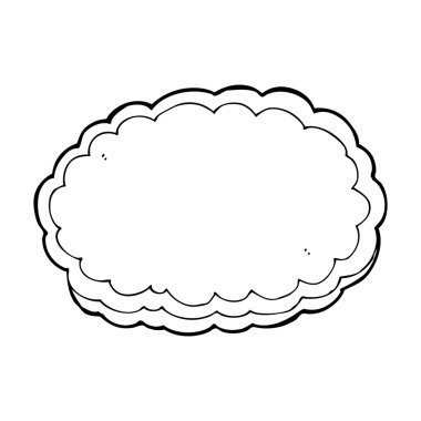 Dekoratif çizgi film bulut