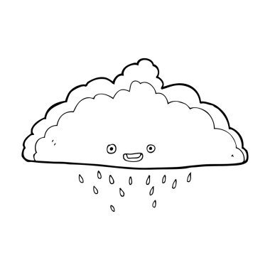 karikatür yağmur bulutu