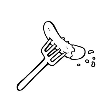 çizgi film sosislisi ve ketçap.