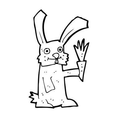 Havuçlu çizgi film tavşanı