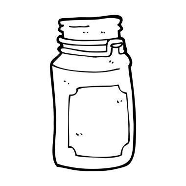 karikatür mutfak kavanozu