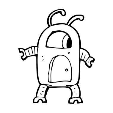 çizgi film uzaylı bir robot