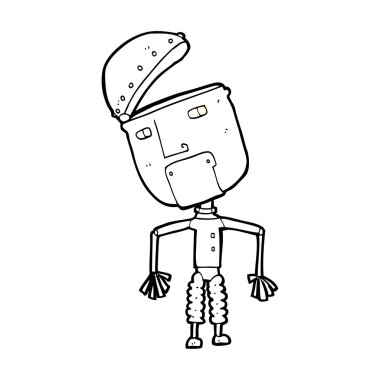 karikatür komik robot