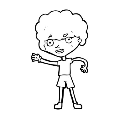 karikatür sportif kişi