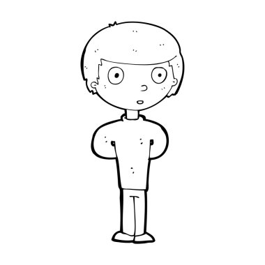 karikatür meraklı çocuk