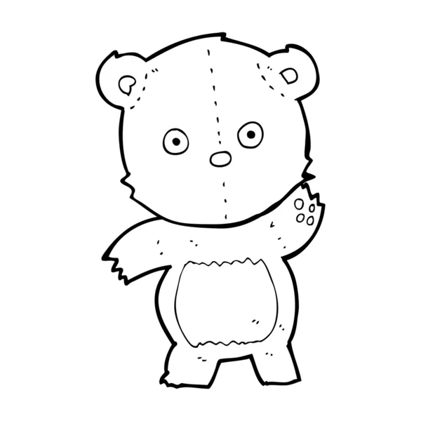 Urso de pelúcia dos desenhos animados — Vetor de Stock