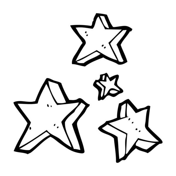 Estrelas dos desenhos animados — Vetor de Stock