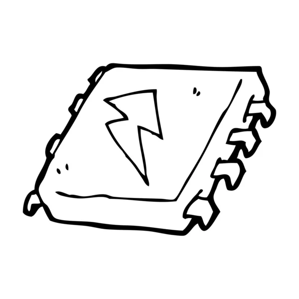 Cartoon computerchip — Stockvector