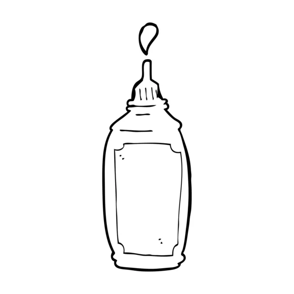 Butelka kreskówka musztarda — Wektor stockowy