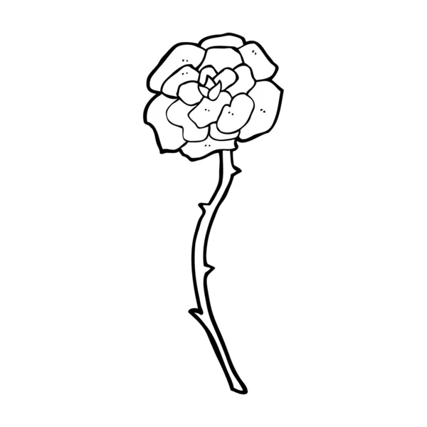 Rosa tatuaje dibujos animados — Vector de stock