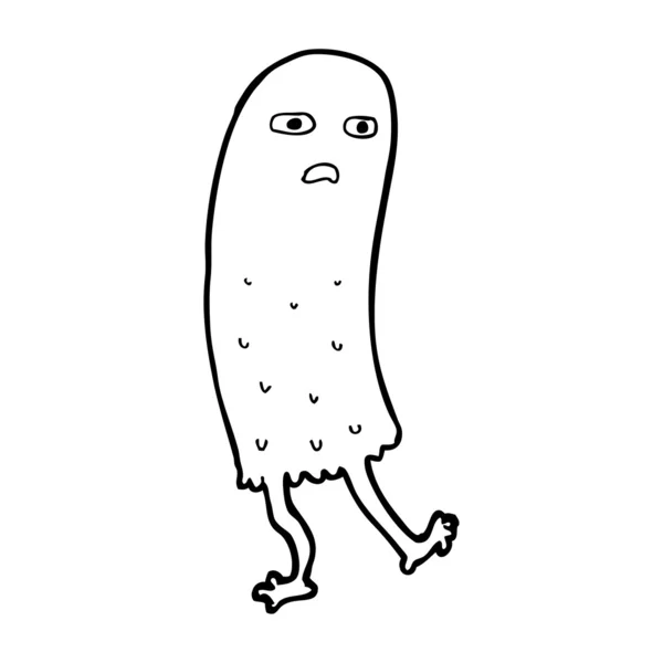 Dibujos animados fantasma divertido — Vector de stock