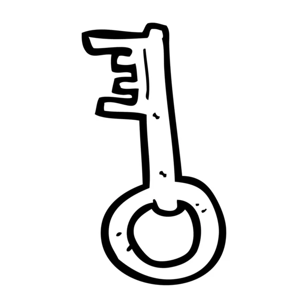 Cartoon old key — Stock Vector