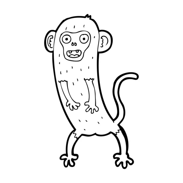 Scimmia pazza cartone animato — Vettoriale Stock