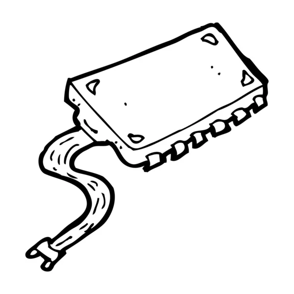 Chip de computadora de dibujos animados — Archivo Imágenes Vectoriales