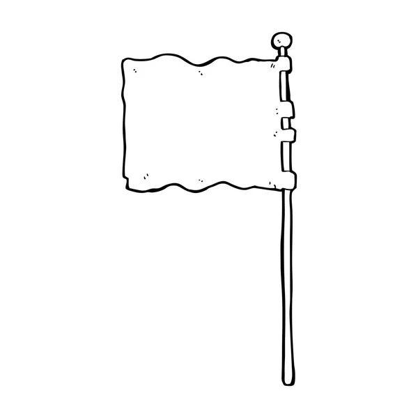 Cartoon wuivende vlag — Stockvector
