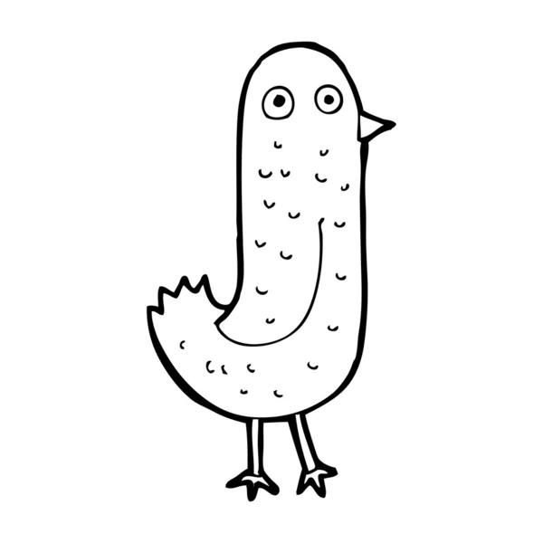 Pássaro engraçado dos desenhos animados —  Vetores de Stock