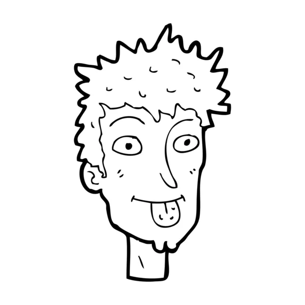 Hombre de dibujos animados sobresaliendo lengua — Vector de stock