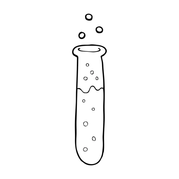 Cartoon science test tube — Stock Vector