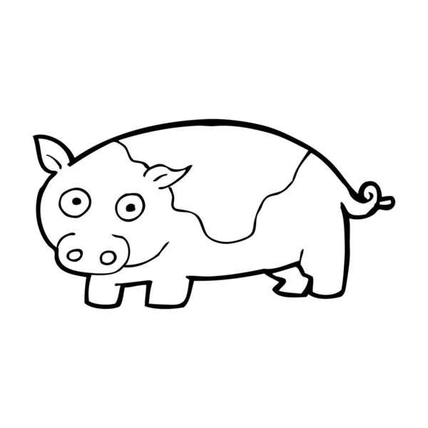 Çizgi film domuzu — Stok Vektör
