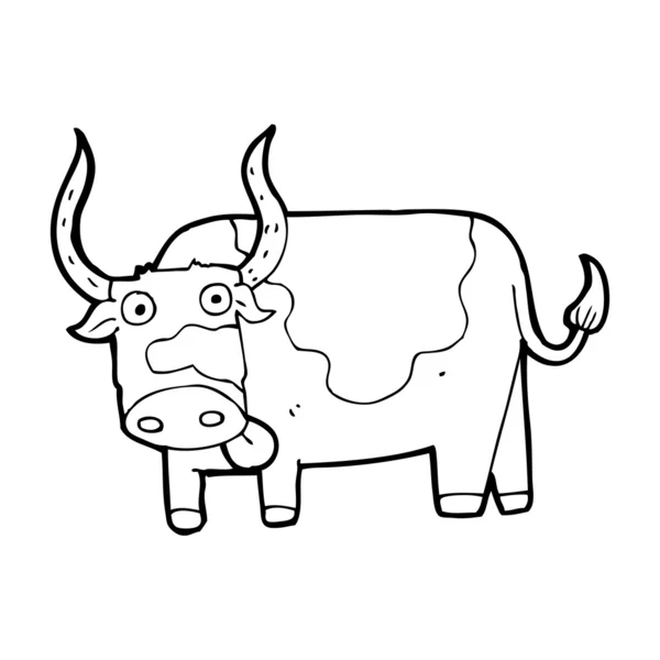 Toro de dibujos animados — Vector de stock