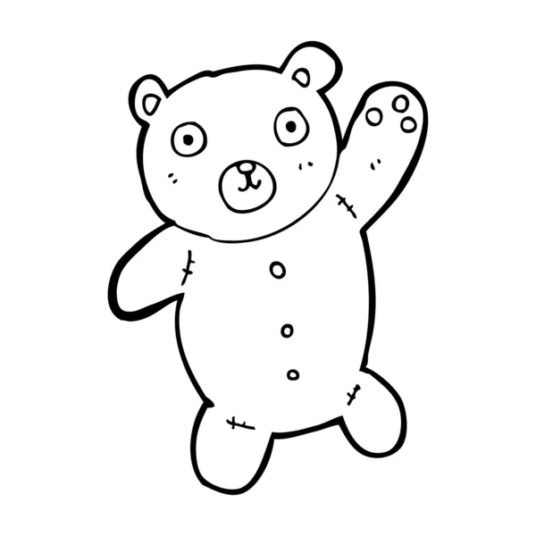 Urso de pelúcia bonito desenhos animados — Vetor de Stock