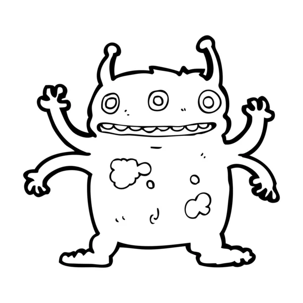 Cartoon främmande monster — Stock vektor