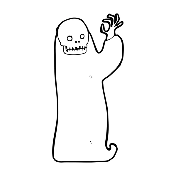 Kreslené mávání halloween ghoul — Stockový vektor