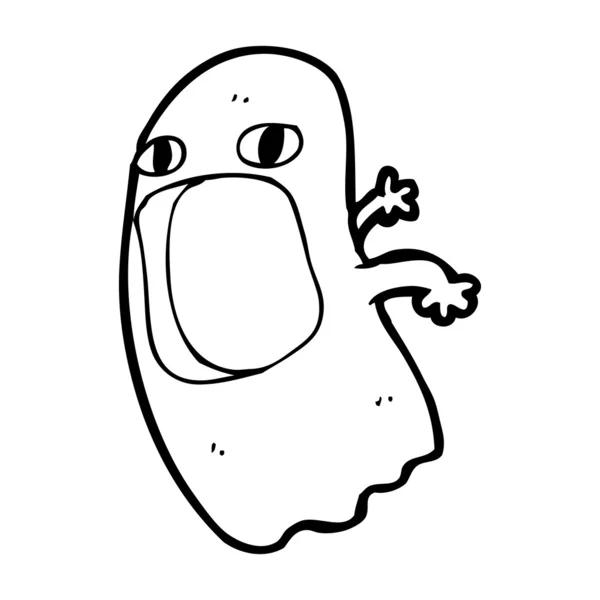 Fantasma divertido de dibujos animados — Vector de stock