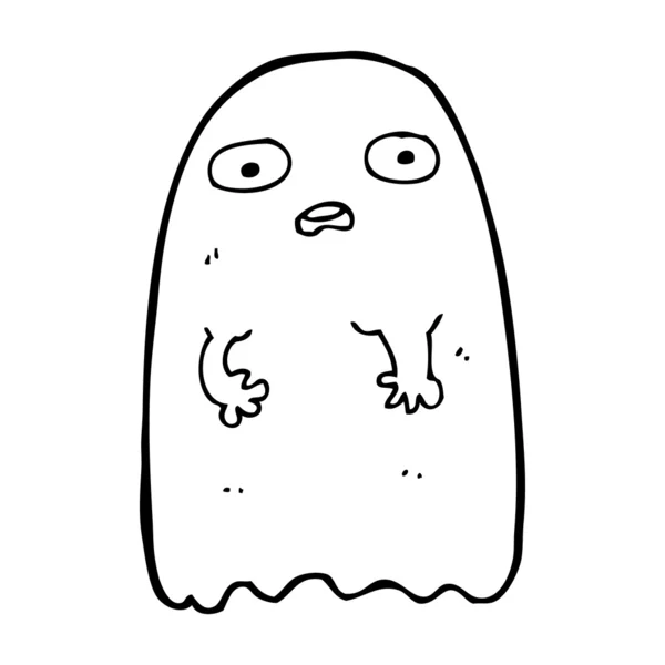 Fantasma divertido de dibujos animados — Vector de stock