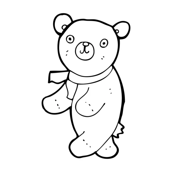 Bonito oso de peluche de dibujos animados — Vector de stock