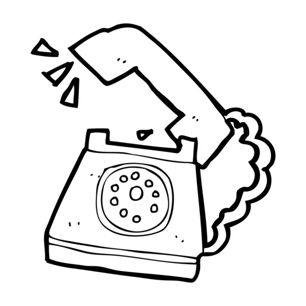 Cartoon ringing telephone — Stock Vector