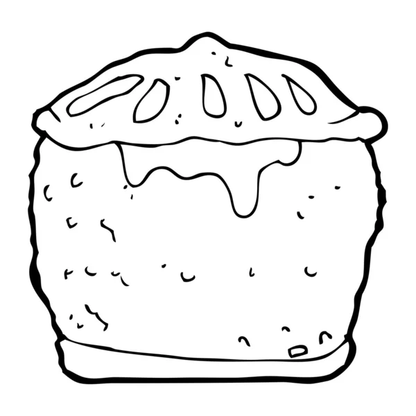 Pastel de carne de dibujos animados — Vector de stock