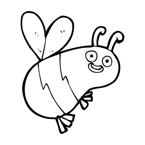 Drôle dessin animé abeille — Image vectorielle