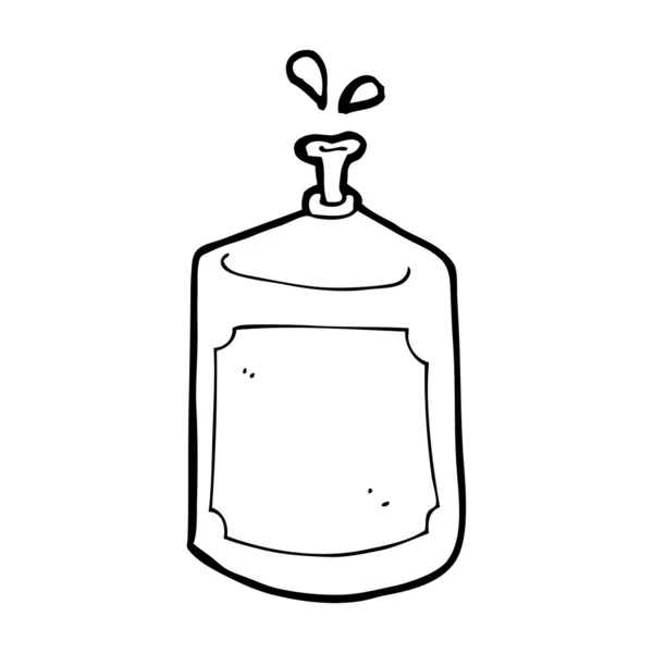 Dibujos animados chorros botella — Vector de stock