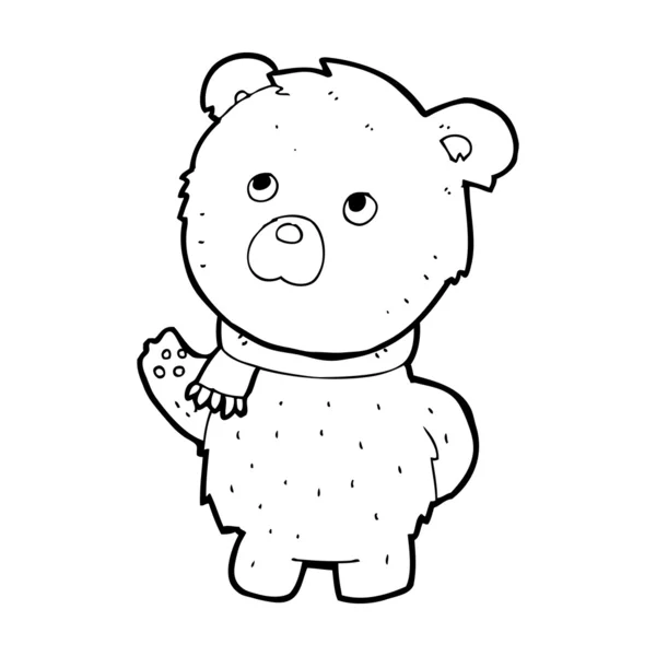 Ours en peluche dessin animé — Image vectorielle