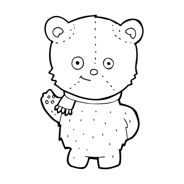Kreslený mává medvídek — Stockový vektor