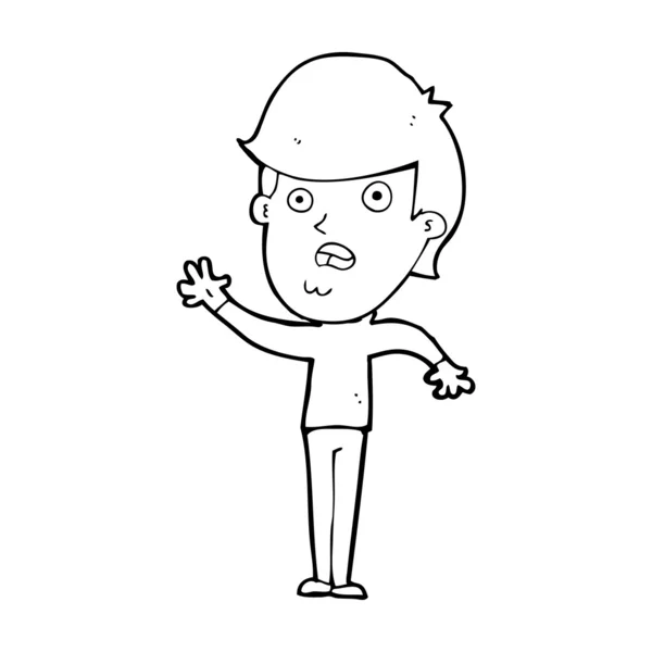 Karikatur unglücklicher Junge — Stockvektor