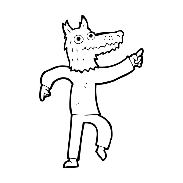 Homem lobo desenhos animados — Vetor de Stock