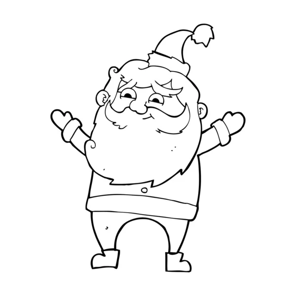 Kreslený šťastný Santa Claus — Stockový vektor